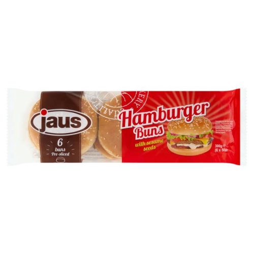 JAUS HAMBURGER ZSEMLE SZEZÁMOS 6DB 300G