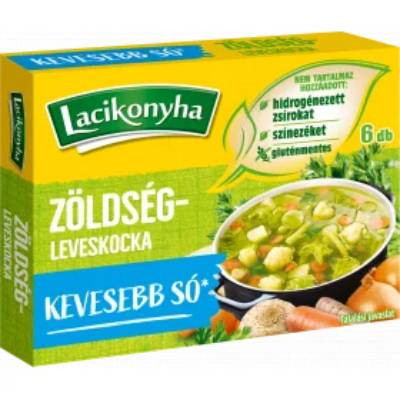 LACIKONYHA KOCKA ZÖLDSÉGLEVES 60G