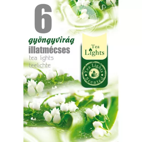 ILLATOS TEAMÉCSES GYÖNGYVIRÁG 6DB