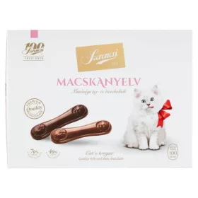 SZERENCSI MACSKANYELV DESSZERT ÉT-, ÉS TEJCSOKOLÁDÉ 100G