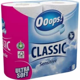 OOOPS! CLASSIC WC PAPÍR SENSITIVE 3RÉTEGŰ 4TEK