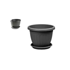VENECIA VIRÁGCSERÉP+ALÁTÉT ANTRACIT 25CM 1DB