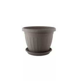 VENECIA VIRÁGCSERÉP+ALÁTÉT MOKKA 25CM 1DB