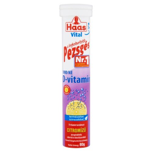 HAAS PEZSGŐTABLETTA D VITAMIN 80G