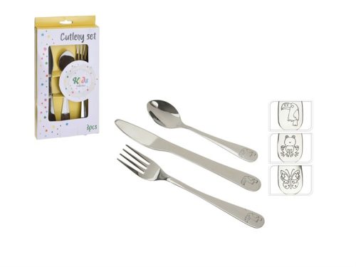 EVŐESZKÖZ KÉSZLET GYEREK FÉM 3 RÉSZES 1DB