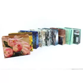   AJÁNDÉKTASAK LAKK KÖZEPES B FEKVŐ 250X200X80MM VEGYES MINTA 1DB