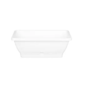 VIRÁGLÁDA+ALÁTÉT FEHÉR 40CM 6L 1DB