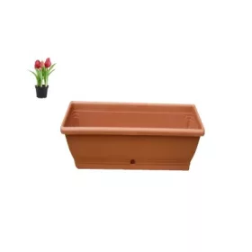 VIRÁGLÁDA+ALÁTÉT TERRACOTTA 40CM 6L 1DB