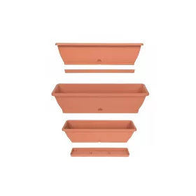 VIRÁGLÁDA+ALÁTÉT TERRACOTTA 60CM 11L 1DB