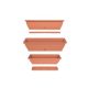 VIRÁGLÁDA+ALÁTÉT TERRACOTTA 60CM 11L 1DB