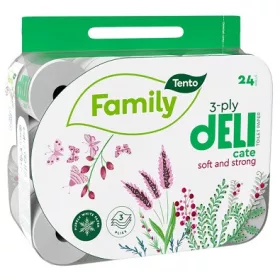   TENTO FAMILY DELICATE WC PAPÍR 3RÉTEGŰ SOFT AND STRONG 24TEK
