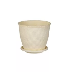 CSERÉP+ALÁTÉT RATTAN KRÉM 16L 1DB