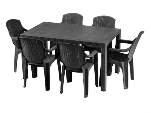 KERTI BÚTOR RATTAN 6SZEMÉLYES ANTRACIT 1CS
