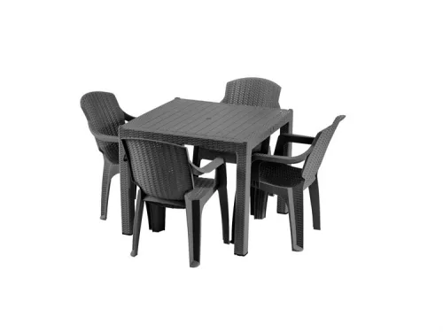 KERTI BÚTOR RATTAN 4SZEMÉLYES ANTRACIT 1CS