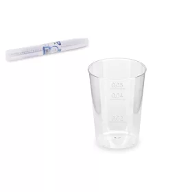POHÁR ELDOBHATÓ ÜVEG HATÁSÚ 2-4-5CL 73105 40DB