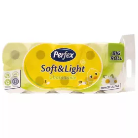 PERFEX SOFT&LIGHT WC PAPÍR KAMILLA 3RÉTEGŰ 10TEK