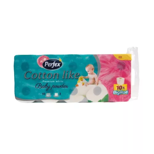 PERFEX COTTON LIKE WC PAPÍR BABY POWDER 3RÉTEGŰ 10TEK