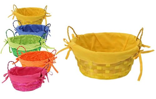 KOSÁR RATTAN BÉLÉSSEL SZÍNES 1DB