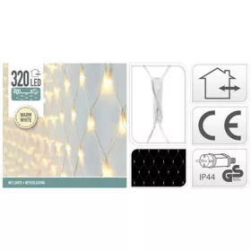   (KAR) KARÁCSONYI FÜZÉR KÜLTÉRI 320LED HÁLÓ WARMWHITE 1DB
