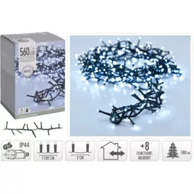 (KAR) KARÁCSONYI FÜZÉR KÜLTÉRI 560LED 11+3M WHITE 1DB