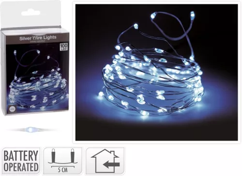 IZZÓ KARÁCSONYI FEHÉR 100 LED 5M 1DB