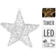 (KAR) KARÁCSONYI CSILLAGDíSZ 30LED FEHÉR FÉNYŰ 30CM 1DB