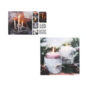 (KAR) KARÁCSONYI KÉP LED-ES 30X30CM 4FÉLE 1DB