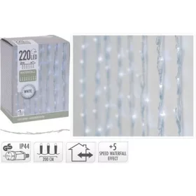 (KAR) KARÁCSONYI FÜGGÖNY KÜLTÉRI WHITE 220LED 1X2M 1DB