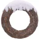 (KAR) KARÁCSONYI KOSZORÚ KÉREG+SZŐRME 31CM 1DB