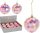 (KAR) KARÁCSONYI GÖMB POLIFOAM PINK SZÍNVÁLTÓS 8CM 1DB