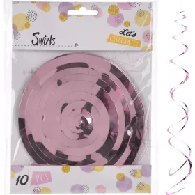 DEKOR SPIRÁL PINK 10DB