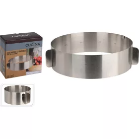 TORTAFORMA KEREK INOX 16-30CM 1DB