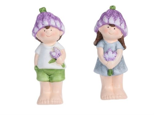 FIGURA FIÚ/LÁNY LEVENDULA 15CM 1DB