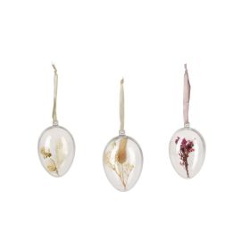 (HÚSV) HÚSVÉTI TOJÁS FÜGGŐDÍSZ VIRÁGGAL 1DB