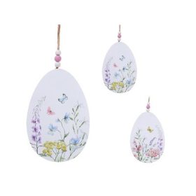 (HÚSV) HÚSVÉTI TOJÁS FA FÜGGŐDÍSZ 16CM 1DB