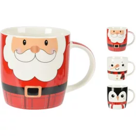   (KAR) KARÁCSONYI BÖGRE PORCELÁN MIKULÁS-HÓEMBER-PINGVIN 370ML 1DB