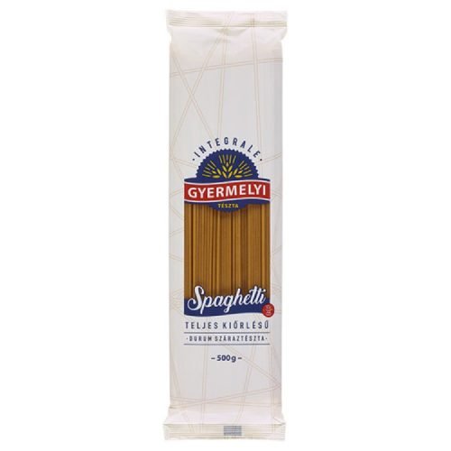 GYERMELYI INTEGRALE DURUM TÉSZTA SPAGETTI TELJES KIÖRLÉSŰ 500G
