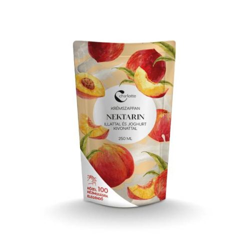 CHARLOTTE FOLYÉKONY SZAPPAN UTÁNTÖLTŐ NEKTARIN JOGHURT 250ML