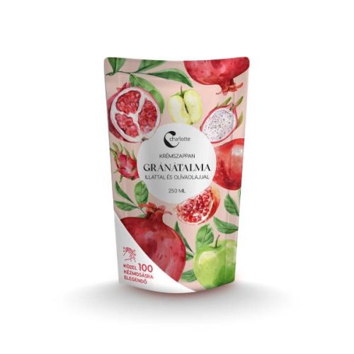 CHARLOTTE FOLYÉKONY SZAPPAN UTÁNTÖLTŐ GRÁNÁTALMA OLIVA 250ML