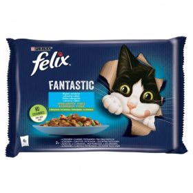   FELIX FANTASTIC MACSKAE.LAZAC CUKKINI.PISZTRÁNG ZÖLDB.ASZPIKBAN 4X85G