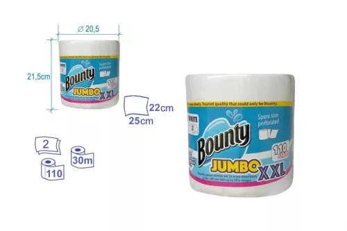 BOUNTY PAPÍRTÖRLŐ KONYHAI JUMBO XXL 2 RÉTEGŰ 1TEK