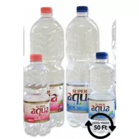 SUPER AQUA ÁSVÁNYVÍZ SZÉNSAVAS DRS 500ML