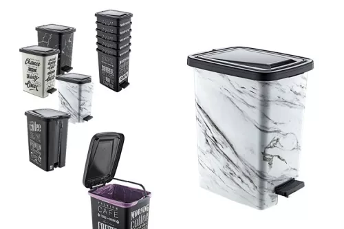 SZEMETES PEDÁLOS DEKOROS SLIM 15L S111-1 1DB