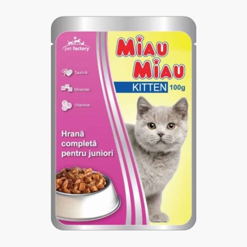 MIAU MIAU MACSKAELEDEL JUNIOR NEDVES CSIRKE 100G