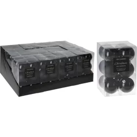 (KAR) KARÁCSONYFADÍSZ GÖMB FEKETE 60MM CAN218040 12DB