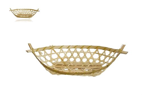 KOSÁR BAMBUSZ LUKACSOS CSÓNAK NATÚR 8-85/N 25/27X12XH4/11CM 1DB