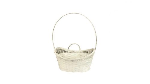 CSEMEGEKOSÁR BAMBUSZ FEHÉR 208-30/W 30X16XH10/14/17/40CM 1DB