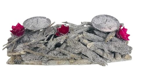 GYERTYATARTÓ KUSZA 2-AS 210-GY-9 35X15XH12CM 1DB