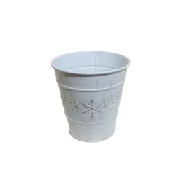 KASPÓ BÁDOG FEHÉR HÓPIHE 140-B-108 D11XH11CM 1DB