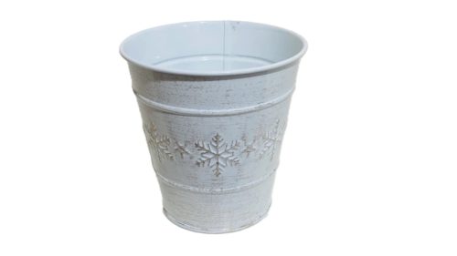 KASPÓ BÁDOG FEHÉR HÓPIHE 140-B-108 D11XH11CM 1DB